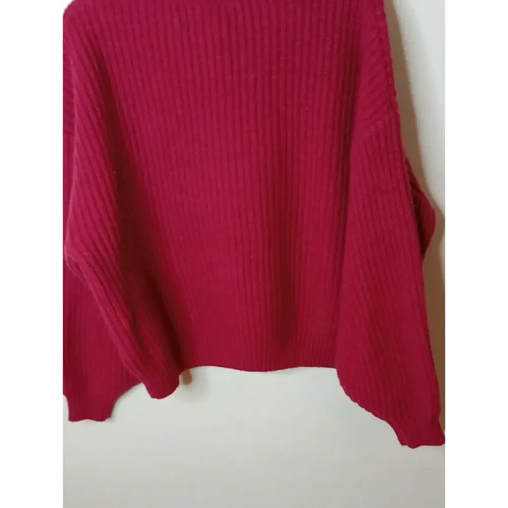 Maison Martin Margiela Boxy Ribbed Cardigan - Raspberry Size Medium